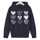 thumbnail image 3 of Sudadera con capucha y estampado de corazón de San Valentín, sudadera de manga larga para niños y niñas, chaqueta para niñas de talla mediana y grande., 3 of 7