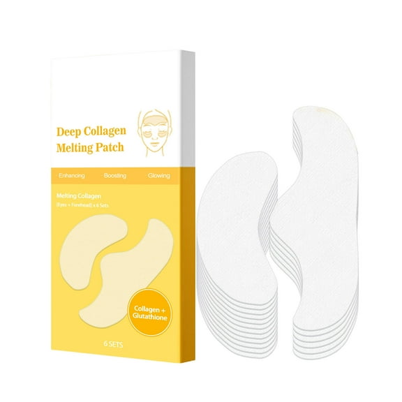 Korean Skin Care Dark Water Soluble Collagen Melting Patch 6pcs Aging Under Eye Neck With Glutathione Real Collagen Films