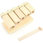 Lap Harp, Wood Blocks, Percussion Clapper, Music Blocks with Hammer Clear Texture for Yoga for Temples