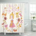 thumbnail image 1 of ABPHQTO Eres mi princesa apacible pequeña con su adorable gato con flores y mariposas Cortina de ducha Cortina de baño 165x180 cm ABPHQTO PKNMT66x72Shower-13034, 1 of 2