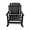 Black, variant on Mosbrisa Rustic Log Wooden Rocking Chair, Handcrafted Solid Fir Wood Outdoor Rocker for Porch, Patio, Heavy-Duty 700 lbs, Weather-Resistant Finish, Natural Charm, Brown