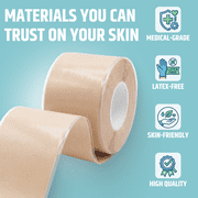 AKGEN Hydrocolloid Roll for Wound Care, Cut-to-Size Extra Large Self-Adhesive Patch Bandage, Ultra-Absorbent, Flexible & Waterproof, 2 in x 19.7 ft