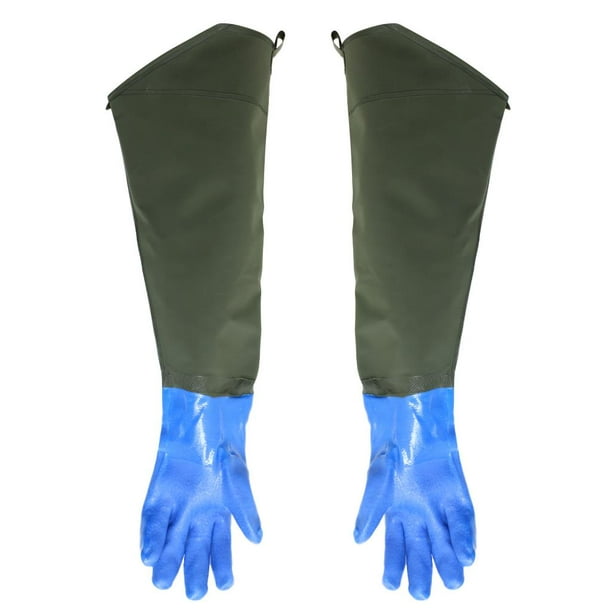Waterproof Fishing Glove with velvet Gloves Blue