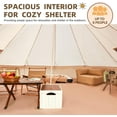 thumbnail image 5 of Yoleny Camping Bell Canvas Tent, All Season Waterproof Camping Tent , 4 m/13.1ft Canvas Tent for Camping with Stove Jack for 6-8 Person, 5 of 8