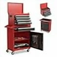thumbnail image 3 of Anwick Coffre à Outils, Armoire de Rangement à Outils Roulante à 5 Tiroirs avec Coffre à Outils Supérieur Détachable, Doublure, Roues Universelles Verrouillables, Tablette Ajustable, Mécanisme de Verrouillage, Chariot à Outils en Métal pour Garage et Atelier (Rouge), 3 of 4