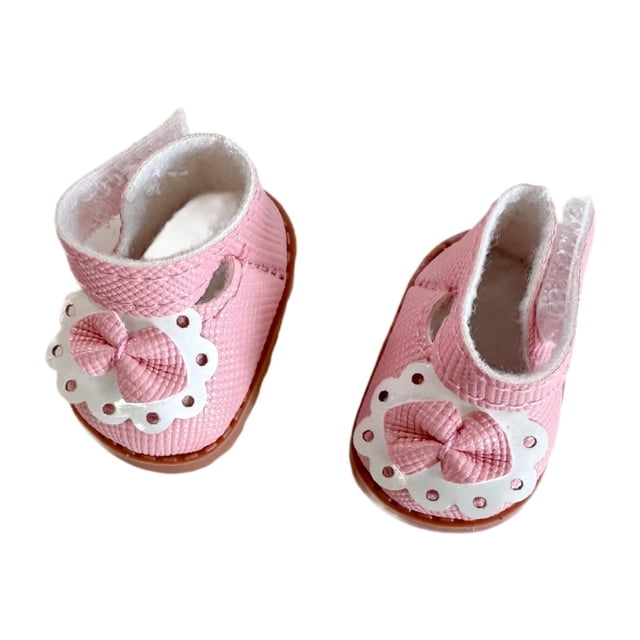 Zapatos de Muñeca Perfke Accesorios de Fotos Suaves y Elegantes Rosa 6,69 pulgadas