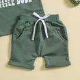 thumbnail image 3 of Gerichy Baby Boy Outfits Toddler Baby Boy Summer Clothes Letter Print Shorts Set Outfits Baby Boys Summer Outfit Short Sleeve Crewneck Print Boys Top Shorts 2 Piece Clothes Set, 3 of 6