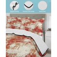 thumbnail image 4 of Quilts Twin Size, Red Ombre Soft Comforter Bedding Set for Bed, Gradient Abstract Art Vintage Lightweight Quilted Bedspread with Pillow Cover(2 Pieces) for All Season, 68x86 Inch, 4 of 6