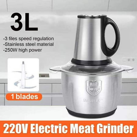 

3L/2L Electric Meat Mincer 3 Speeds Grinders Stainless Steel Meat Slicer Machine Kitchen Food Processor Garlic Crusher Slicer