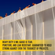 Aluf Plastics 6 MIL Thick Extra Strong Heavy Duty Fire Retardant Clear All Purpose Vapor and Moisture Barrier Sheet Tarp/Drop Cloth- 20 x 100 - For Painting, Furniture,Carpet & Contractor