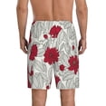 thumbnail image 4 of Lsque Leaves And Anemone Mens Sleep Pajama Shorts,Short Pajama Pants, Cotton Ultra-Soft Knit-Medium, 4 of 9