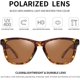 thumbnail image 4 of Gafas de sol polarizadas para mujeres y hombres, gafas de sol clásicas retro, protección Uv400, 4 of 5