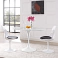 thumbnail image 2 of Modern Contemporary Urban Design Mid Century Kitchen Room Oval Top Dining Table, White, Metal Wood, 2 of 5