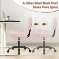 thumbnail image 2 of edx Height Adjustable Office Desk Chair, Low-Back Lumbar Support Rolling Work Swivel Task Chair with Wheels for Home Office Bedroom, Pink, 2 of 9
