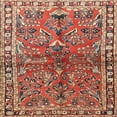 thumbnail image 1 of Ahgly Company Indoor Square Traditional Red Persian Area Rugs, 6' Square, 1 of 6