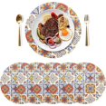 thumbnail image 3 of GZHJMY Mexican Talavera66 Round Placemats Set of 1 Washable Non-Slip Heat-Resistant Kitchen Placemats for Kitchen Table Decoration 15.4 inch, 3 of 7