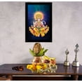 thumbnail image 3 of IBA Indianbeautifulart Lord Hanuman Picture Frame Religious Poster Black Wall Frame Deity Photo Frame Wall Decor&nbsp;For Home/ Office/ Temple-6 x 8 Inches, 3 of 7