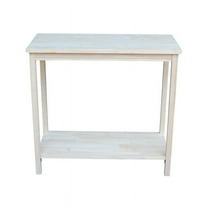 International Concepts Solid Wood Unfinished Accent Table