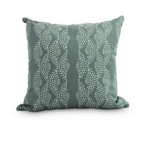 Simply Daisy, 16" x 16" Dotted Décor Green Stripe Print Decorative Outdoor Throw Pillow