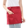 thumbnail image 1 of Apuakthei - Paquete de 2 delantales para bistró y cafetería, con 2 bolsillos grandes, medio delantal de cocina de largo medio de 30 x 23 pulgadas con lazos en la cintura, uniforme unisex duradero,, 1 of 5