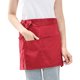 thumbnail image 1 of Apuakthei - Paquete de 2 delantales para bistró y cafetería, con 2 bolsillos grandes, medio delantal de cocina de largo medio de 30 x 23 pulgadas con lazos en la cintura, uniforme unisex duradero,, 1 of 5