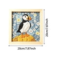 thumbnail image 5 of No-Sew Kinusaiga Fabric Art Kit, DIY Relaxing Handmade Art Project for Adults, Textile Craft Wall Decor Craft, Halloween Christmas Fall Gifts,Puffin, 5 of 7