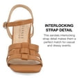 thumbnail image 2 of Journee Collection Womens Gibssen Ankle Strap Covered Block Heel Sandals, 2 of 5
