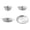 4PCS Silver, variant on koolsoo Stainless Steel Plates and Bowls Cutlery Outdoor Tableware for BBQ RV Picnic 8PCS