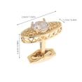 thumbnail image 2 of OHOIOLLA 2Ud De Zirconia Para Dorado Para Trajes Formales, 2 of 8