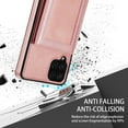 thumbnail image 4 of Mantto for Samsung Galaxy A12 5G Case,Luxury Synthetic Leather Back Shell Cover Phone Case with Card Holder Kickatand Compartment for Samsung Galaxy A12 5G, Rosegold, 4 of 6