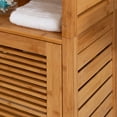 thumbnail image 5 of Linon Bracken Sturdy Solid Bamboo Six Shelf Tower with Door in Natural Brown, 5 of 11