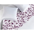thumbnail image 2 of Leafy Pattern Bed Runner, Autumnal Inspiration Cottagecore Leaves Pattern Purplish Tone Art, Decorative Accent Bedding Scarf for Hotels Homes & Guest Rooms, Queen, Eggplant Pale Lavender, by Ambesonne, 2 of 3