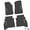 Black w/ Pink Insert, variant on Flextread Floor Mats for 20-24 Jeep Gladiator - Mopar Licensed Factory Fit - Rugged Woods Camouflage w/ White Rubicon Insert - 100% Made in USA