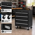thumbnail image 5 of Memoryfield Rolling Tool Chest Cart with 4 Drawers, Wheels, Lockable Storage Cabinet & Hooks, Black, 5 of 8