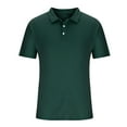 thumbnail image 4 of WXLWZYWL Plus Size Men's Golf Polo Shirts Short Sleeve Button Up T Shirts Classic Casual Solid Color Loose Regular-Fit Cotton Polo Shirts, 4 of 6