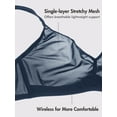 thumbnail image 3 of DELIMIRA Women's Cosnufy Sheer Mesh Bra Wireless Full Coverage Plus Size Unlined Bras, 3 of 4