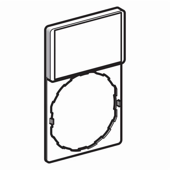 Schneider Electric Legend Plate,Rectangular,Black or Red ZBY6101