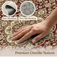 thumbnail image 6 of ODIKA 8'x10' Washable Area Rug Non-Slip Chair-Friendly Mat Vintage Web Traditional Motif Decorative Carpect Deepburgundy for Dining Room, Large Office, Lounge, 6 of 7