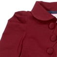 thumbnail image 6 of Toddlers and Girls French Terry Knit Zuri Scalloped Trim Crop-Jacket in Vivid Burgandy 6, 6 of 8
