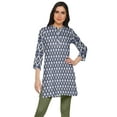 thumbnail image 1 of Moomaya Robes Tuniques Courtes en Poly-Crêpe pour Femmes Kurti Imprimé Mini Tenue d'Été, 1 of 5
