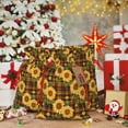 thumbnail image 6 of Rocae Yellow Black Plaid Sunflower for Christmas Drawstring Linen Gift Bag with Drawstrings Treat Bag Goody Present Bags for Christmas Party Favor-Small, 6 of 9