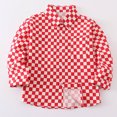 thumbnail image 2 of zbxnLI Toddler Boys Plaid Button down Shirts Long Sleeve Cotton Shirt Little Boys Spring Fall Tops, 2 of 8