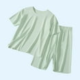 thumbnail image 2 of zbxnLI Kids Boys Girls Clothes Outfits Summer Short Sleeve Tops and Shorts Sets Loungewear Sleepwear, 2 of 6