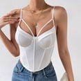 thumbnail image 2 of Clearance Sale 2025 Shapers Stylish Diamond Shape Slim Sexy Backless Fishbone Steel Ring Solid Color Everything Little Vest, 2 of 8