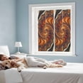 thumbnail image 3 of Brown Orange Black Window Privacy Film, Modern Tie-dyeing Ombre Abstract Art Static Cling UV Sun Blocking Heat Control Window Tint Day and Night, Non-Adhesive One Way Privacy Cover 19.6''x39.3'', 3 of 7