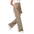 thumbnail image 6 of Bnwani Pants for Women, Daily Elastic Waist Fashion Trousers with Pockets straight-leg, 6 of 9