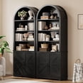 thumbnail image 7 of 70'' Tall Arched Bookshelf, 6-Tier Large Bookcase with Doors, Modern Farmhouse Storage Cabinet Bookshelves, Wooden Bookcases for Home Office, Living Room, Bedroom, 7 of 7