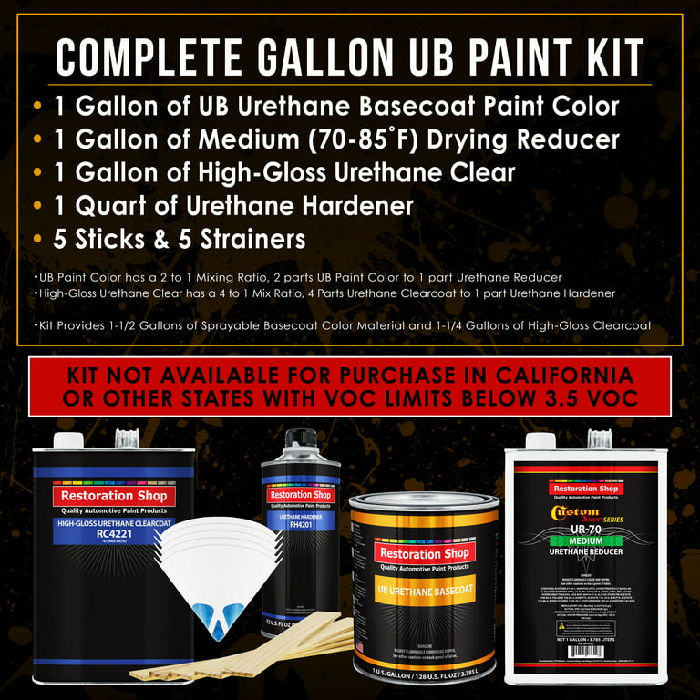Deep Aqua Gallon URETHANE BASECOAT CLEARCOAT Car Auto Paint Kit 
