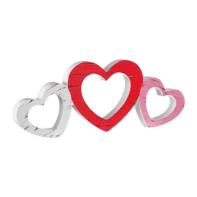 Centro de mesa con forma de corazón para Valentín, adorno de corazón, arteía coleccionable, adorno de escritorio para sala de estar y gabinete. CLORURO DE POLIVINILO