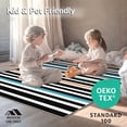 thumbnail image 4 of ODIKA 5'x7' Machine Washable Non-Slip Area Rug, Black Stripe Vintage Bath High Traffic Rug, Black, 57200, 4 of 7